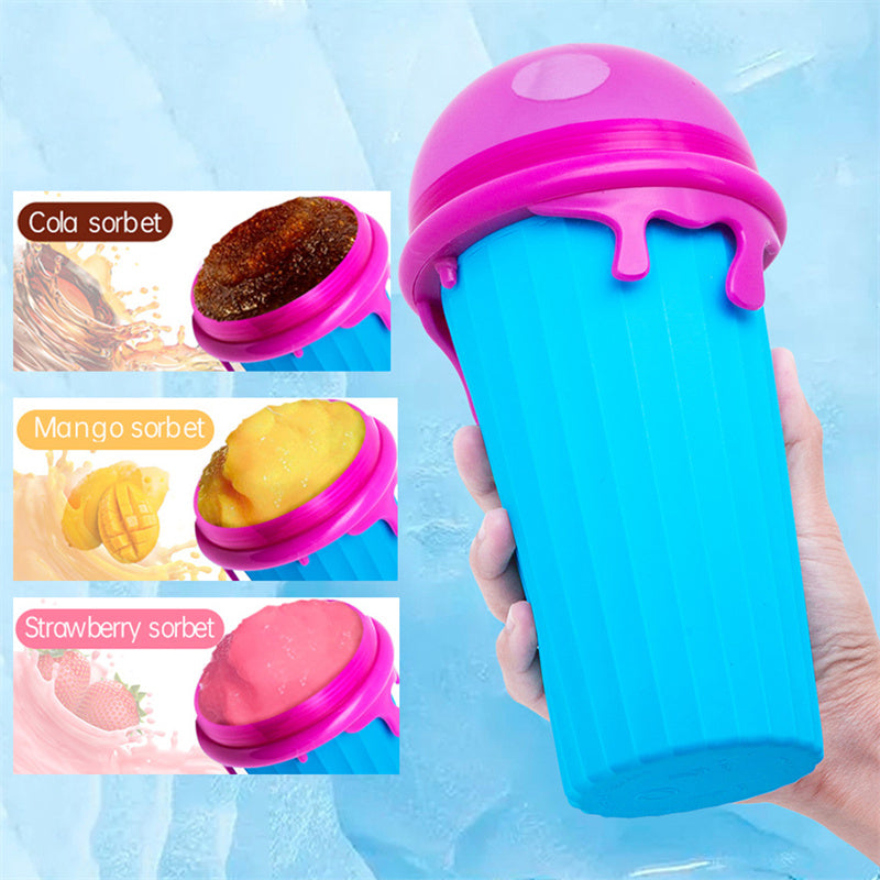 500ml Large Capacity Slushy Cup Summer Squeeze Homemade Juice Water Bottle Quick-Frozen Smoothie Sand Cup Pinch Fast Cooling Magic Ice Cream Slushy Maker Beker Kitchen Gadgets - brosch blender 