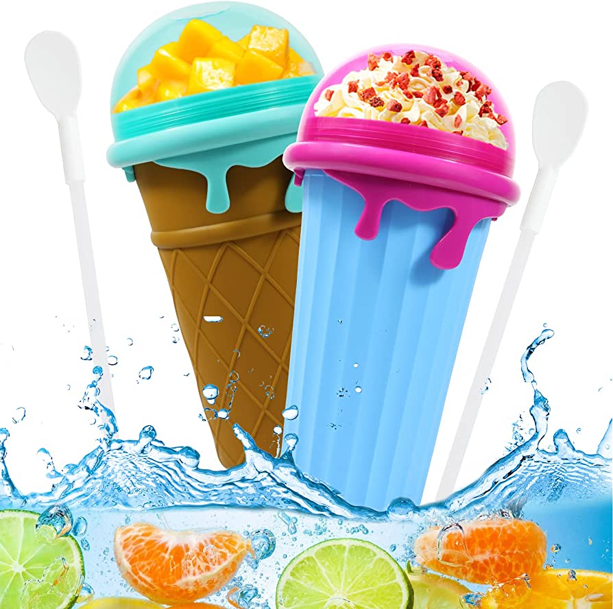 500ml Large Capacity Slushy Cup Summer Squeeze Homemade Juice Water Bottle Quick-Frozen Smoothie Sand Cup Pinch Fast Cooling Magic Ice Cream Slushy Maker Beker Kitchen Gadgets - brosch blender 