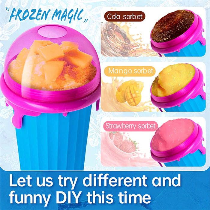 500ml Large Capacity Slushy Cup Summer Squeeze Homemade Juice Water Bottle Quick-Frozen Smoothie Sand Cup Pinch Fast Cooling Magic Ice Cream Slushy Maker Beker Kitchen Gadgets - brosch blender 