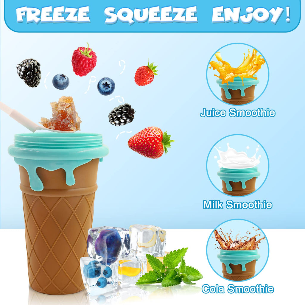 500ml Large Capacity Slushy Cup Summer Squeeze Homemade Juice Water Bottle Quick-Frozen Smoothie Sand Cup Pinch Fast Cooling Magic Ice Cream Slushy Maker Beker Kitchen Gadgets - brosch blender 